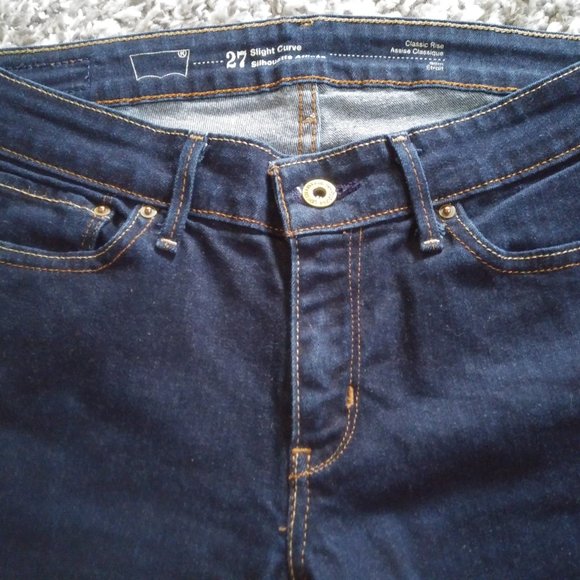LEVI'S Classic Rise Skinny Women's Jean Dark Blue sz 27 - Picture 8 of 9